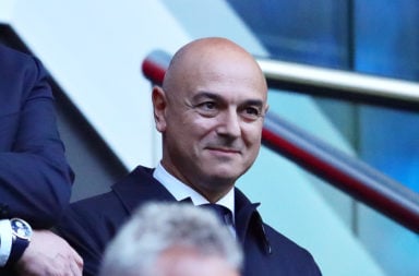 Daniel Levy looks on during a Spurs fixture