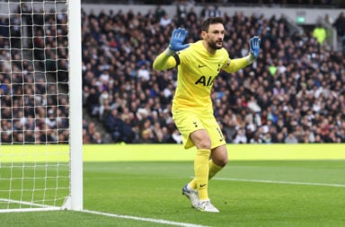 Tottenham Hotspur goalkeeper Hugo Lloris during the Premier League match between Tottenham Hotspur and Aston Villa