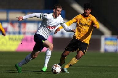 Alfie Dorrington in action for Spurs