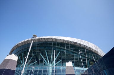 General view outside the south stand of the Tottenham Hotspur Stadium