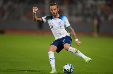 James Maddison of England in action during the UEFA EURO 2024 qualifying round group C match between Malta and England