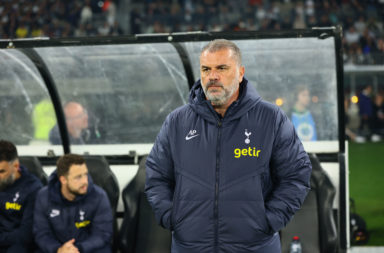 Ange Postecoglou watches from the sidelines